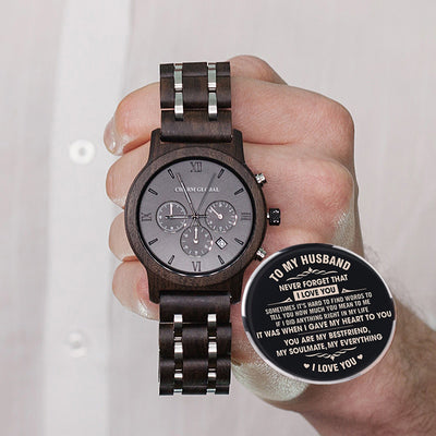 Personalized Wooden Watch For Man-Wedding Gifts
