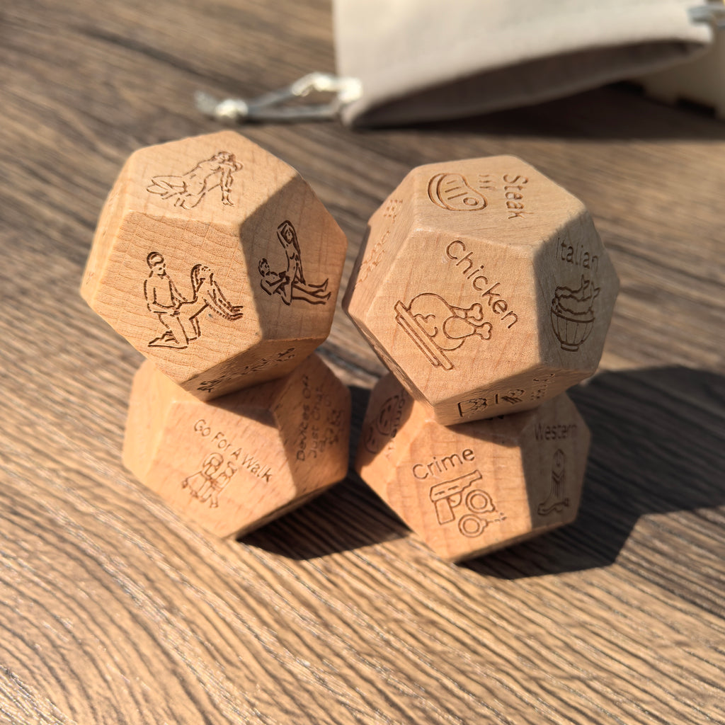 Anniversary Gift For Him, Gift For Newly Wedded Couples, Set of 4: Personalized Date Night Dice, Cute Idea For Valentine Gift,