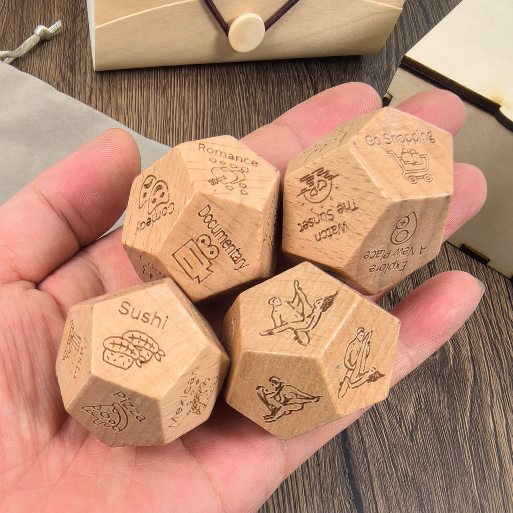 Anniversary Gift For Him, Gift For Newly Wedded Couples, Set of 4: Personalized Date Night Dice, Cute Idea For Valentine Gift,