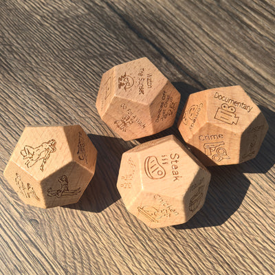 Gift For Him, Gift For Newly Wedded Couples, Set of 4: Personalized Date Night Dice, Cute Idea For Valentine Gift, Anniversary Gift