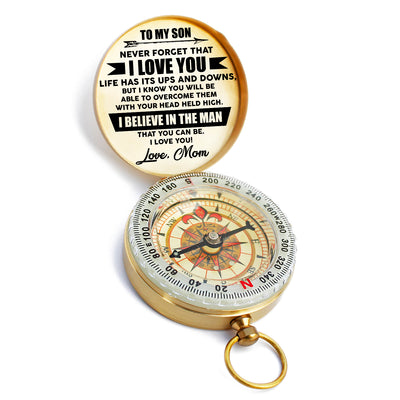 To My Son Compass, Personalized Compass, Gifts For Men, Anniversary Gifts For Him, CG01