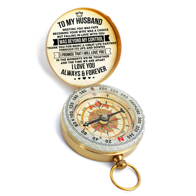 To My Husband Compass, Personalized Compass, Gifts For Men, Anniversary Gifts For Him, CG04