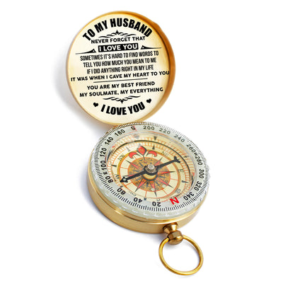 Gifts For Men, To My Husband Compass, Personalized Compass, Anniversary Gifts For Him, CG12