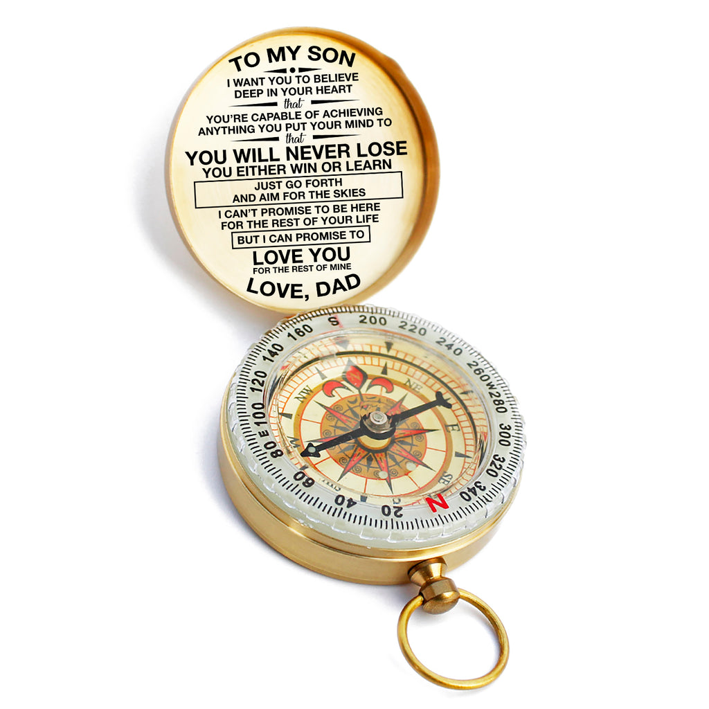 To My Son Compass, Personalized Compass, Gifts For Men, Anniversary Gifts For Him, CG35