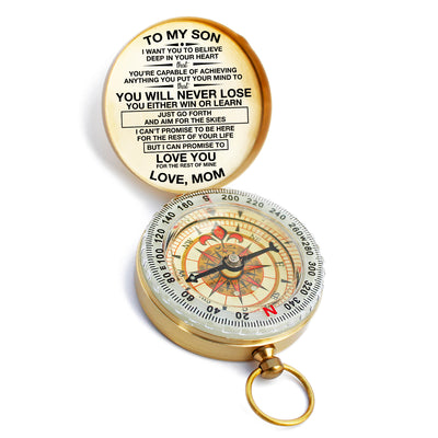 Anniversary Gifts For Him, To My Son Compass, Personalized Compass, Gifts For Men, CG36