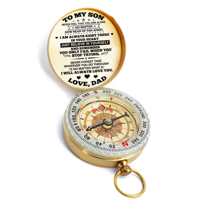 Personalized Compass, Gifts For Men, Anniversary Gifts For Him, To My Son Compass, CG39