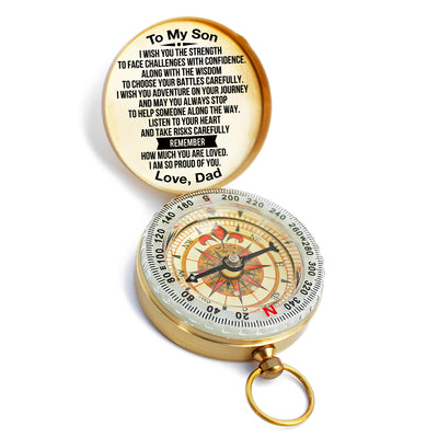 Personalized Compass, Gifts For Men, Anniversary Gifts For Him, To My Son Compass, CG62