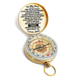 Personalized Compass, Gifts For Men, Anniversary Gifts For Him, To My Son Compass, CG62