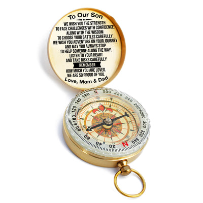 Graduation Gift, Anniversary Gifts For Him, To Our Son Compass, Personalized Compass, CG63