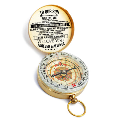 Personalized Compass, Graduation Gift, Anniversary Gifts For Him, To Our Son Compass, CG73