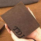 To My Grandson Wallet, Perfect Gifts For Men, Personalized Leather Wallets, W94