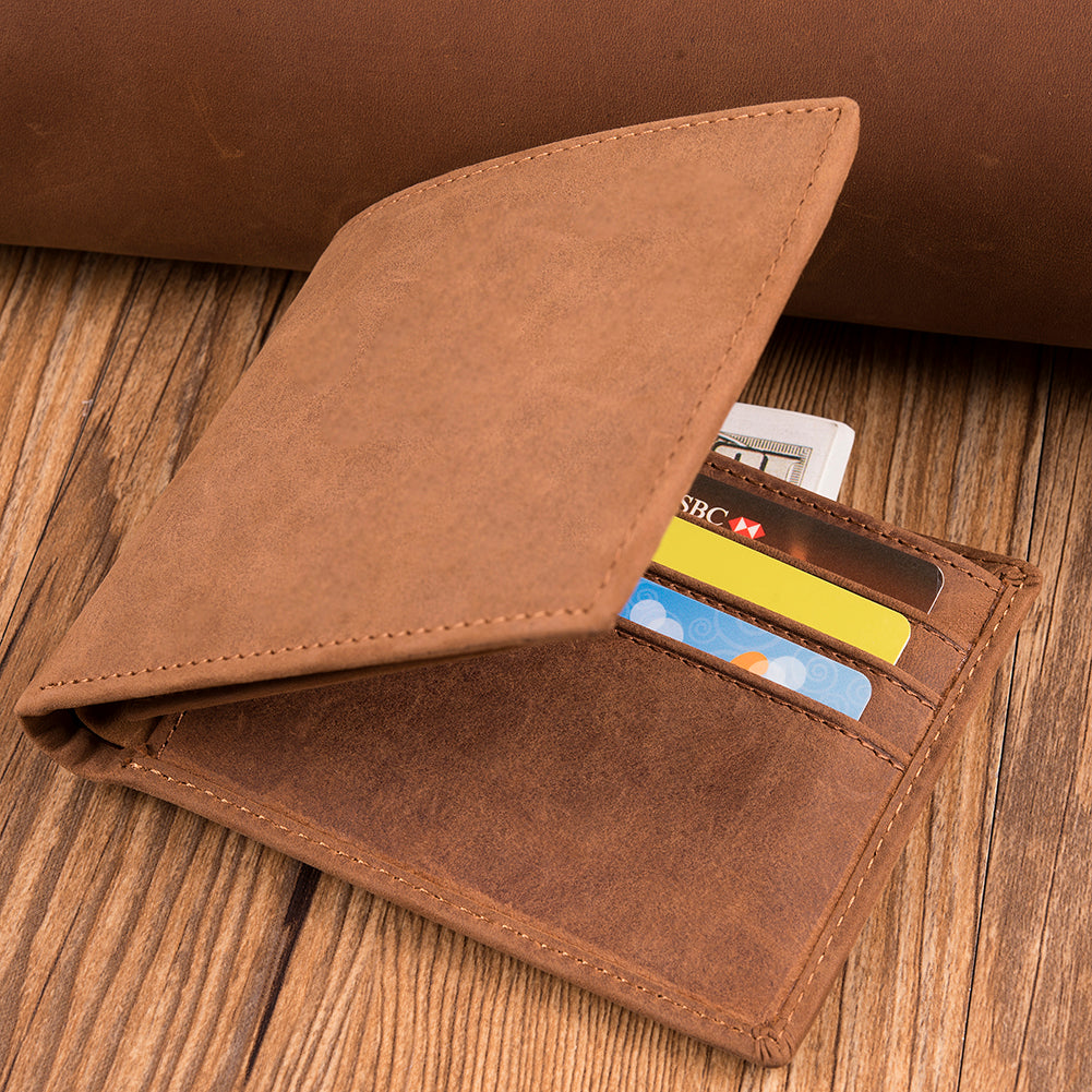 To My Grandson Wallet, Perfect Gifts For Men, Personalized Leather Wallets, W94