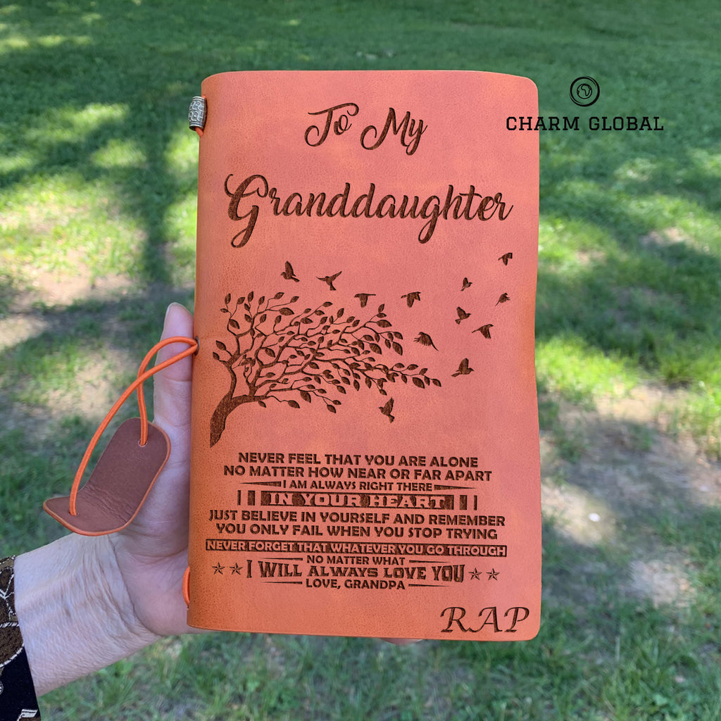 To My Granddaughter Notebook, Granddaughter Journal, Personalized Journal For Granddaughter, R36