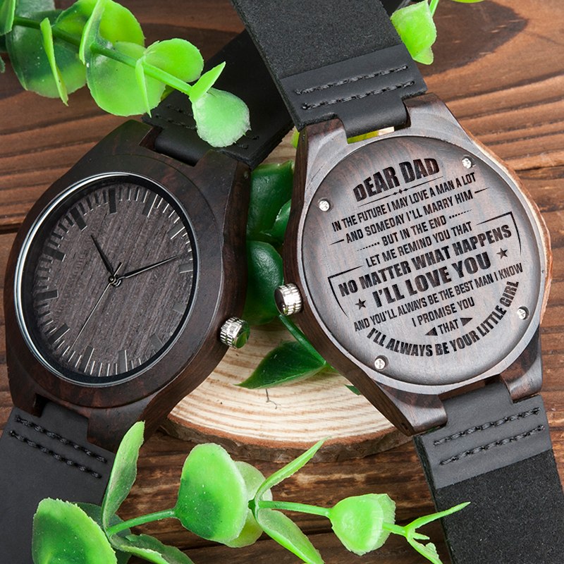 Engraved Watch For Dad-Daughter To Dad DEAR DAD