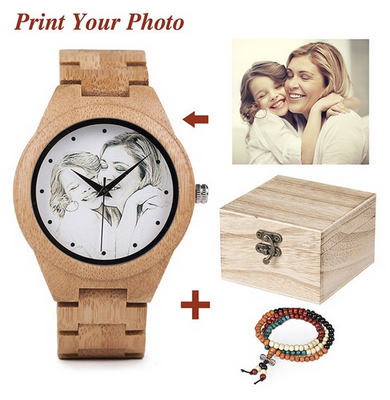 Personalized Custom Photo Wooden Watches For Men