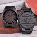 Personalized Wooden Watch For Son-Dad To Son Never Forget