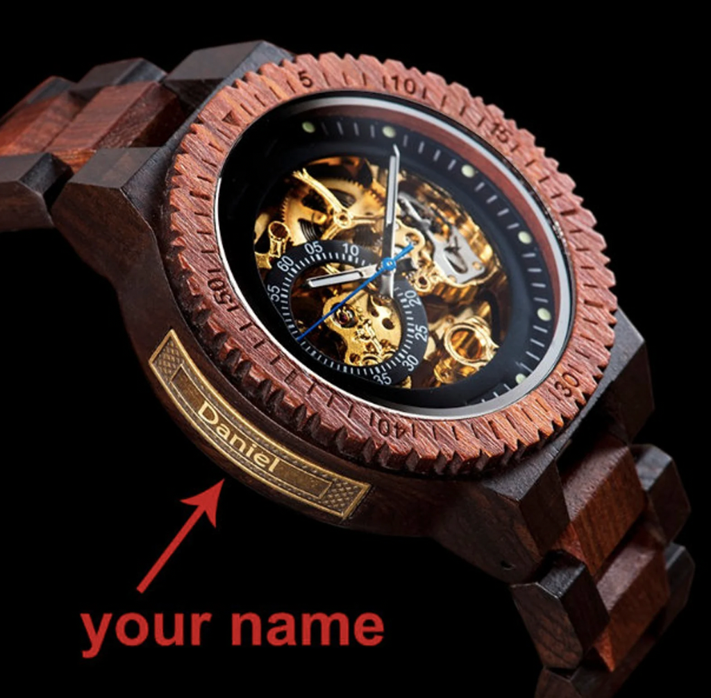 Engraved Watches-Wedding Gifts-Personalized Wooden Watches For Men