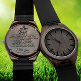 Engraved Wooden Watch For Dad-Son & Daughter To Dad I Love You CG03