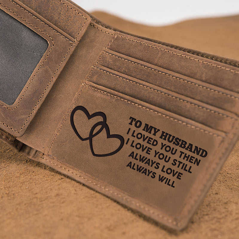 Husband sales engraved wallet