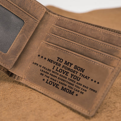 Personalized Wallet For Son-Mom To Son Never Forget W17