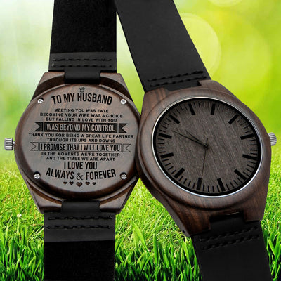 Personalized Wooden Watch For Husband-Wife To Husband Meeting You CG04