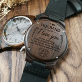 Personalized Wooden Watch For Husband-Wife To Husband I Love You CG09